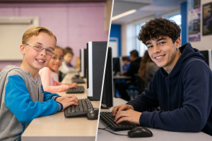 Typing classes for children and teenagers